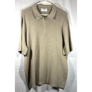 Old Navy Mens Ribbed-Knit Quarter-Zip Polo Shirt Size XL